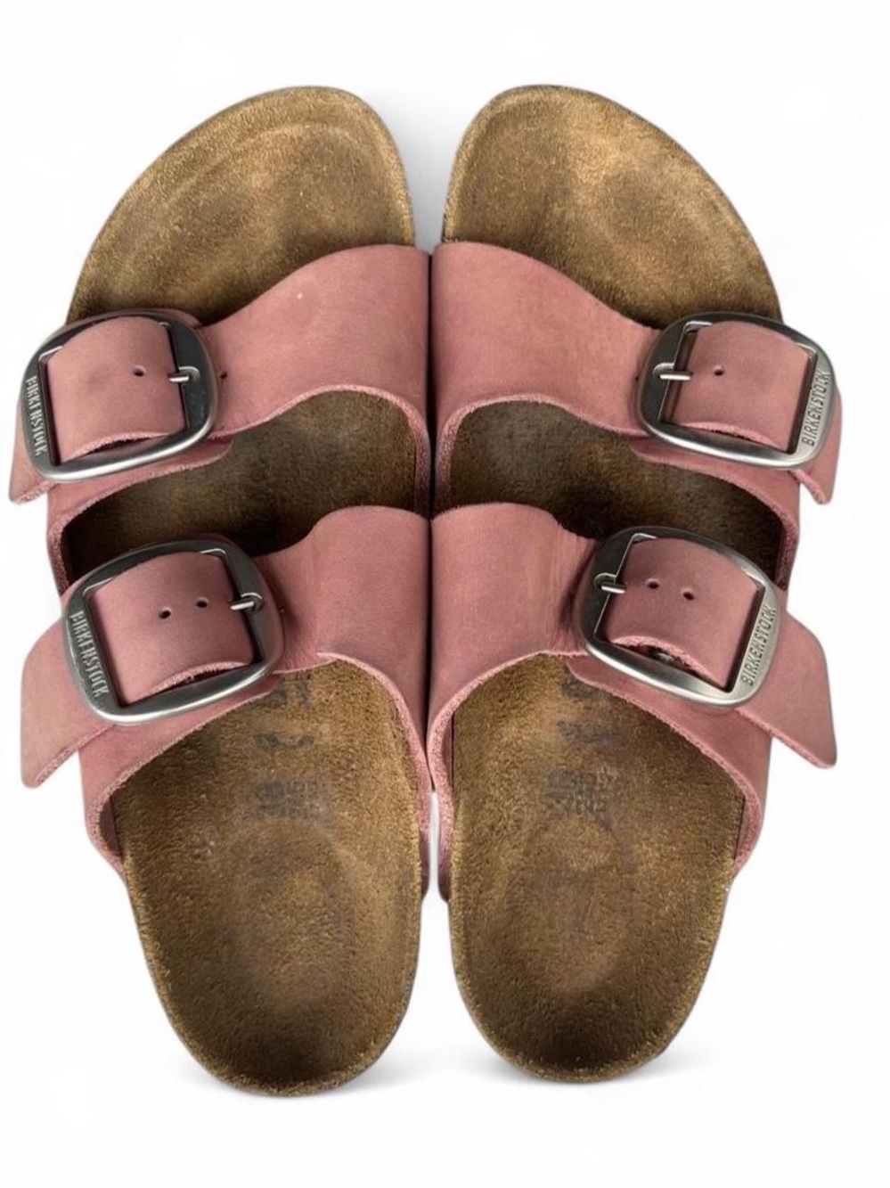 Birkenstock Arizona Big Buckle Pink Dusty Rose Leather Sandals EU 38 US 7 Narrow